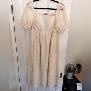 Pinkblush Cream Floral Women's Dress